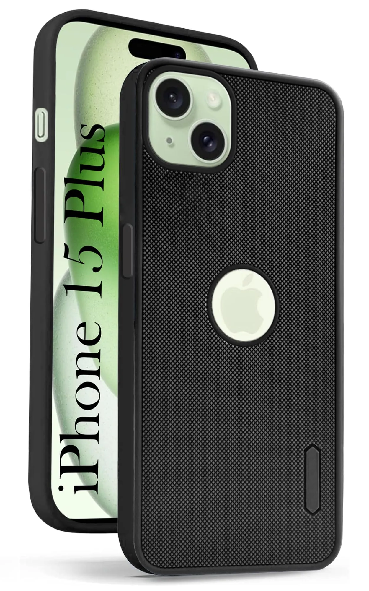 For iPhone 15 Plus Back Cover Case (Textured Grip Design | Camera Protetion | Slim and Light Weight | Soft Touch and Feel) Printed Artwork Slim Design