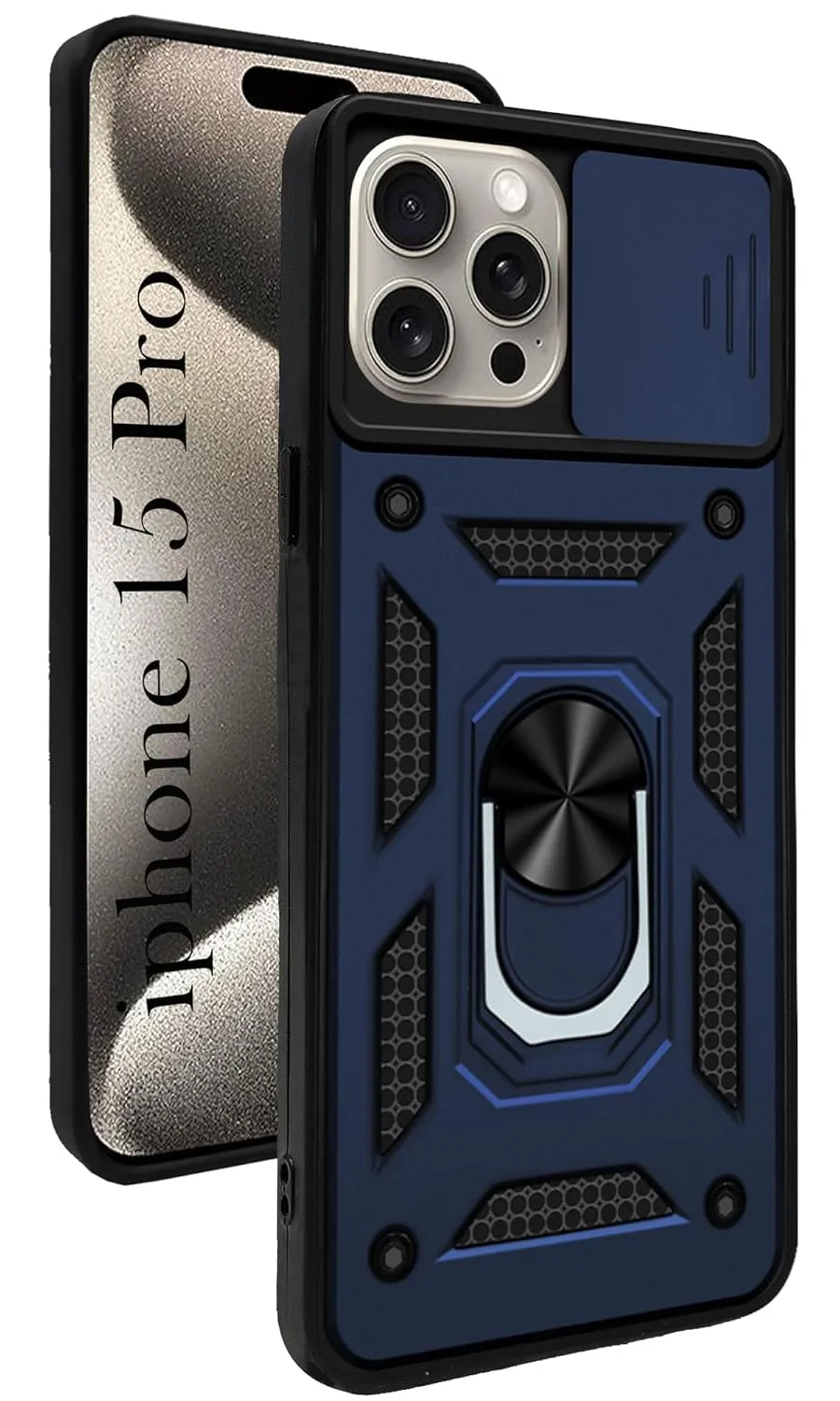 Protective cover For iPhone 15 Pro Back Cover Case (Hybrid Armor Polycarbonate)