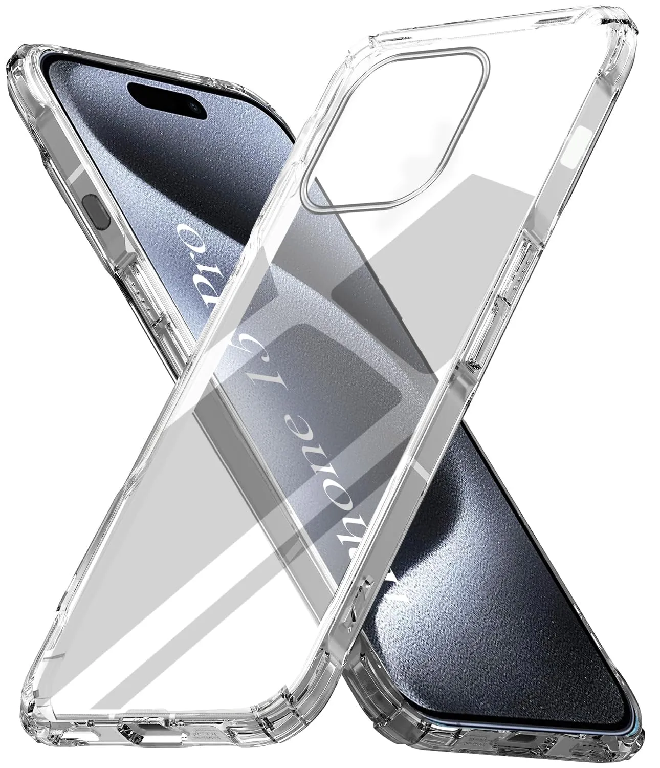 For iPhone 15 Pro Back Cover Case (Textured Grip Design | Camera Protetion | Slim and Light Weight | Soft Touch and Feel) Premium Texture Design Soft Detail Layer