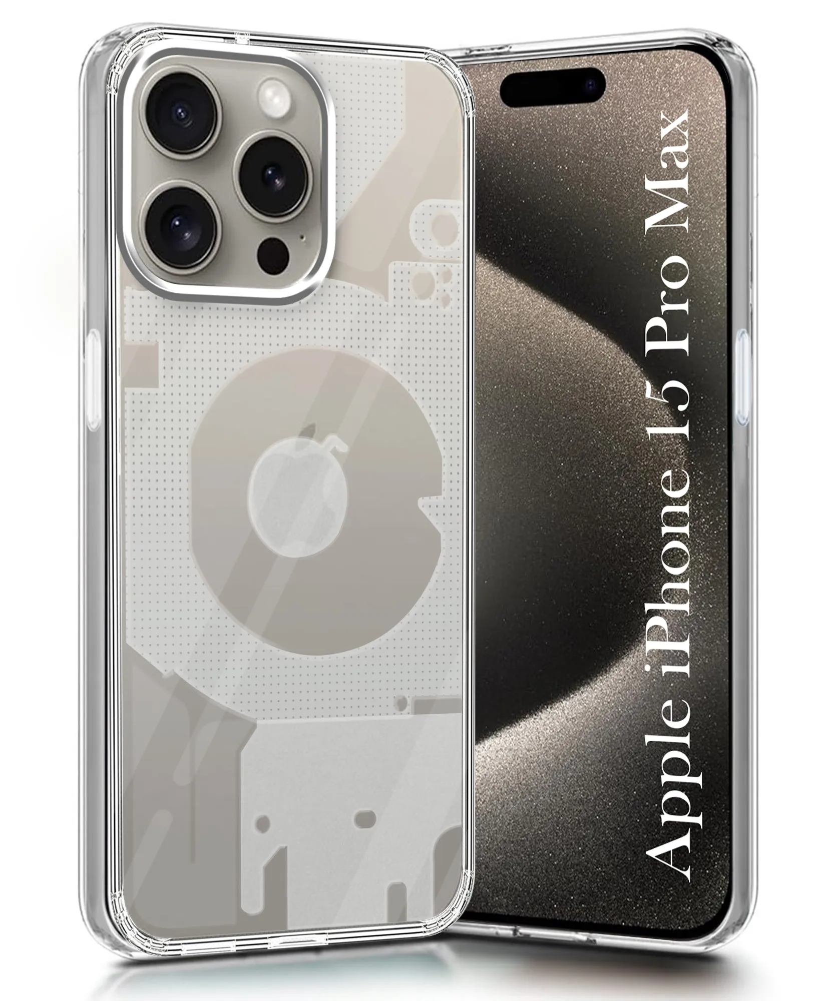 For iPhone 15 Pro Max Back Cover (Silicone Matte Shockproof Case with Camera Protection | Soft and Flexible | Transparent) Comfort Build Layer Everyday Carry