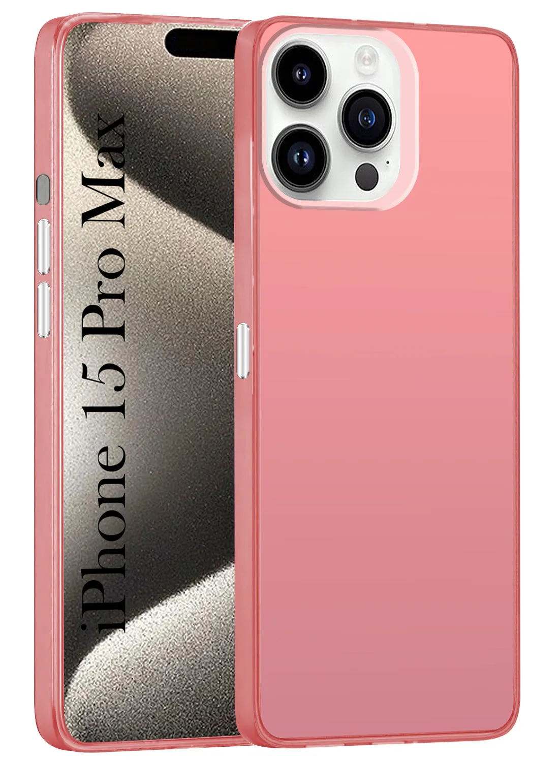 Enhanced Durability For iPhone 15 Pro Max Hard Back Cover Case (Velvet Touch | Professional Glossy Finish | Camera Protection Bump)