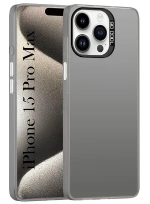 For iPhone 15 Pro Max Hard Back Cover Case (Velvet Touch | Professional Glossy Finish | Camera Protection Bump) Sleek Appearance Textured Comfort