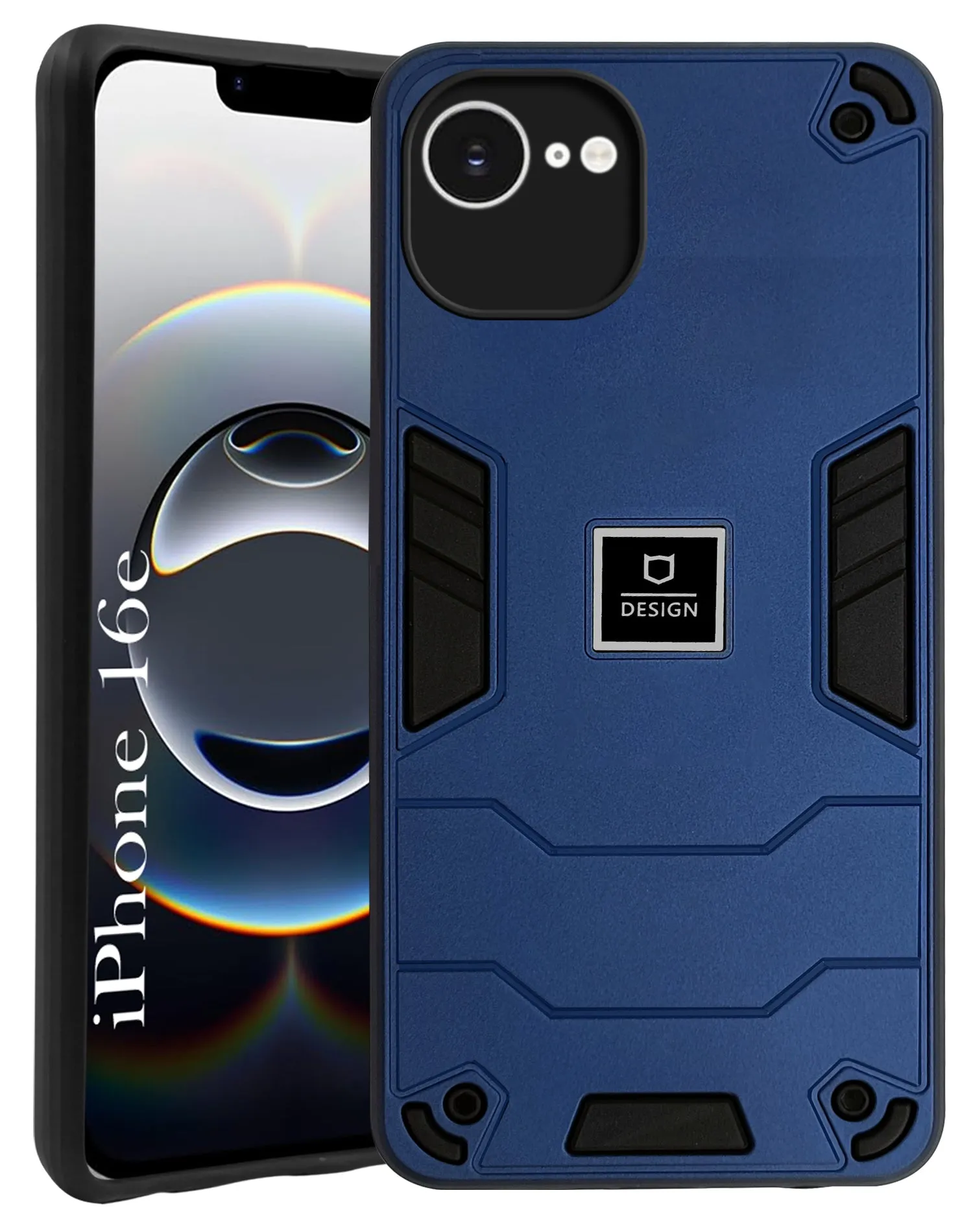 Protective Design Layer For iPhone 16e Back Cover Case (Hybrid Armor | Slim Dual Layer | Shockproof Lightweight)