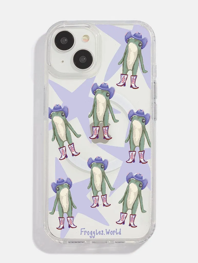 Soft Feel Modern Build Texture Froggles World x Skinnydip Cowgirl Frog MagSafe iPhone Case