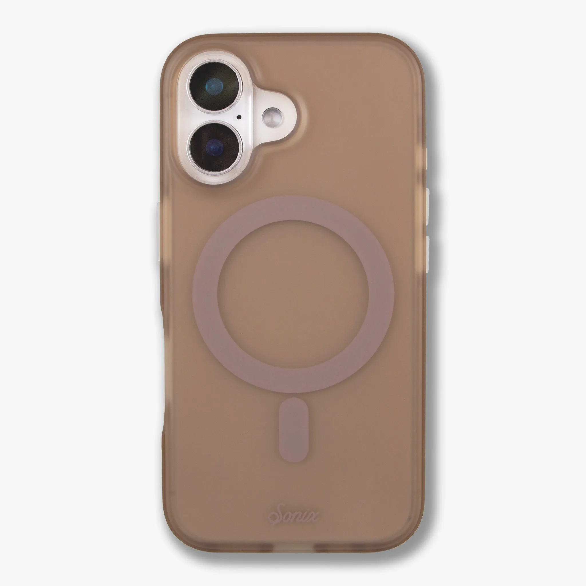 Minimal Look Durable Grip Frosted Matte MagSafe? Compatible iPhone Case - Brown