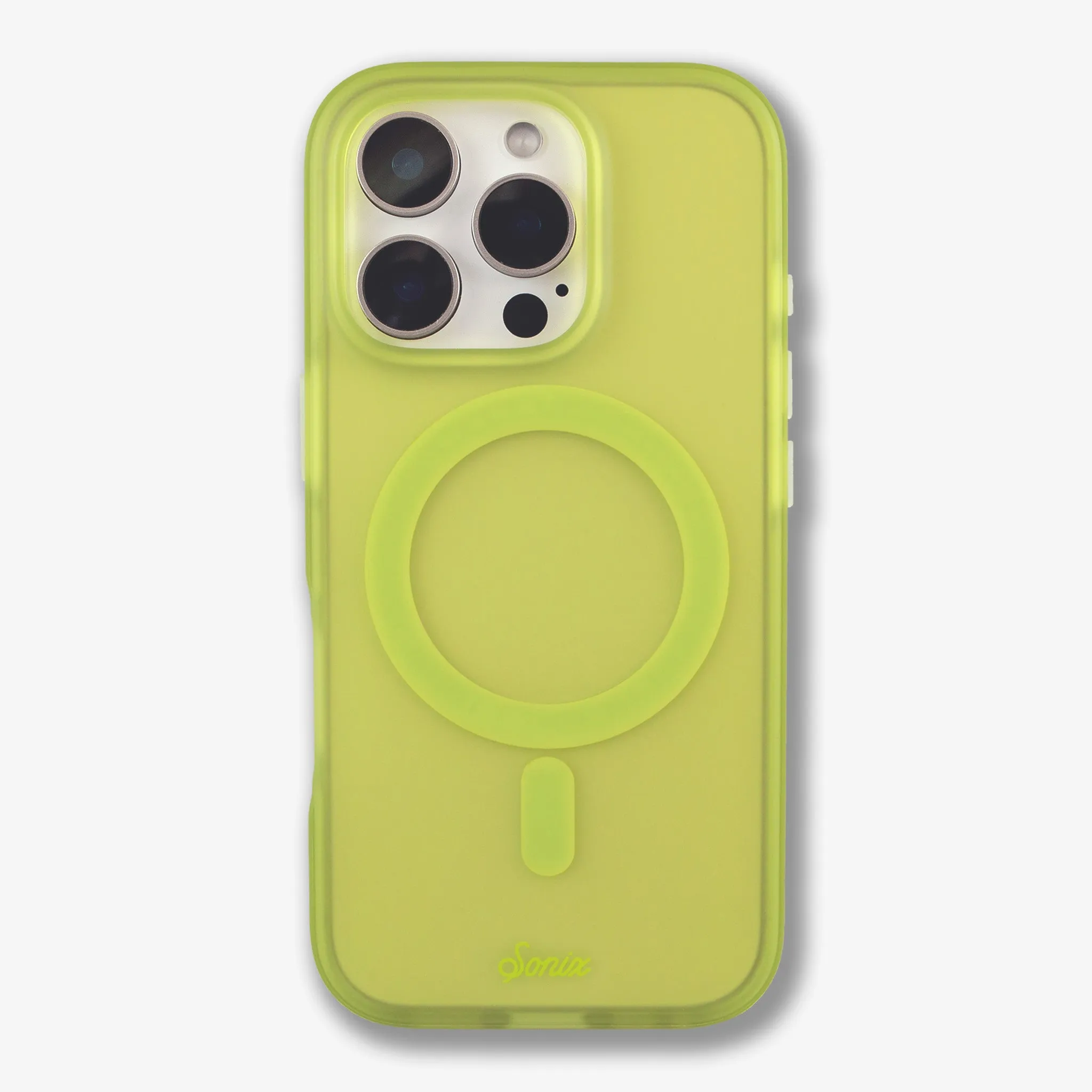 Minimal Aesthetic Touch Hybrid Detail Frosted Matte MagSafe? Compatible iPhone Case - Citrine