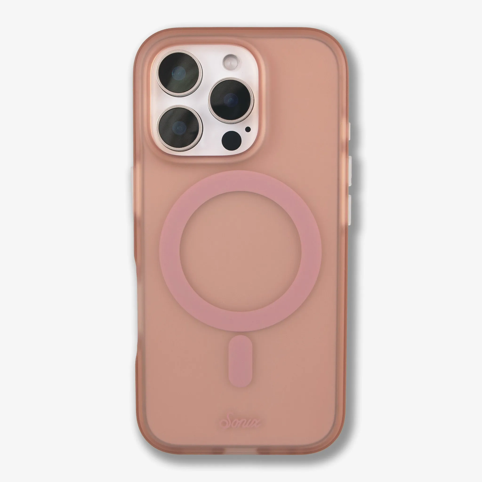 Frosted Matte MagSafe? Compatible iPhone Case - Mauve Comfort Texture Layer Drop Defense