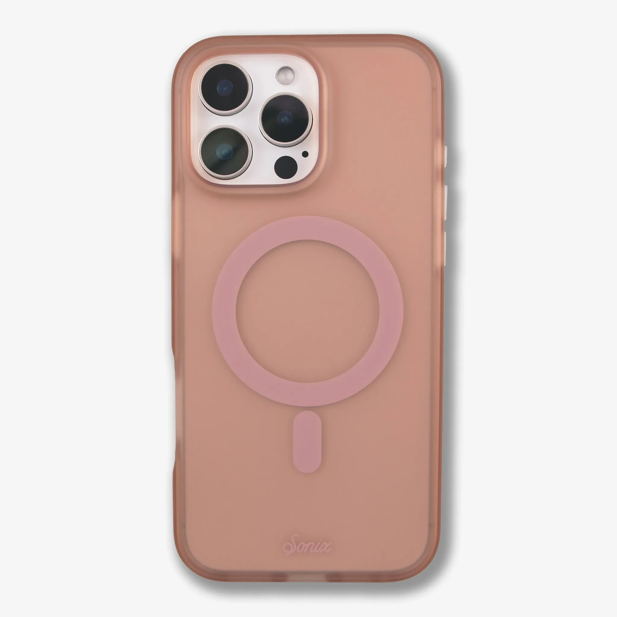 Creative Artwork Protective Detailing Frosted Matte MagSafe? Compatible iPhone Case - Mauve