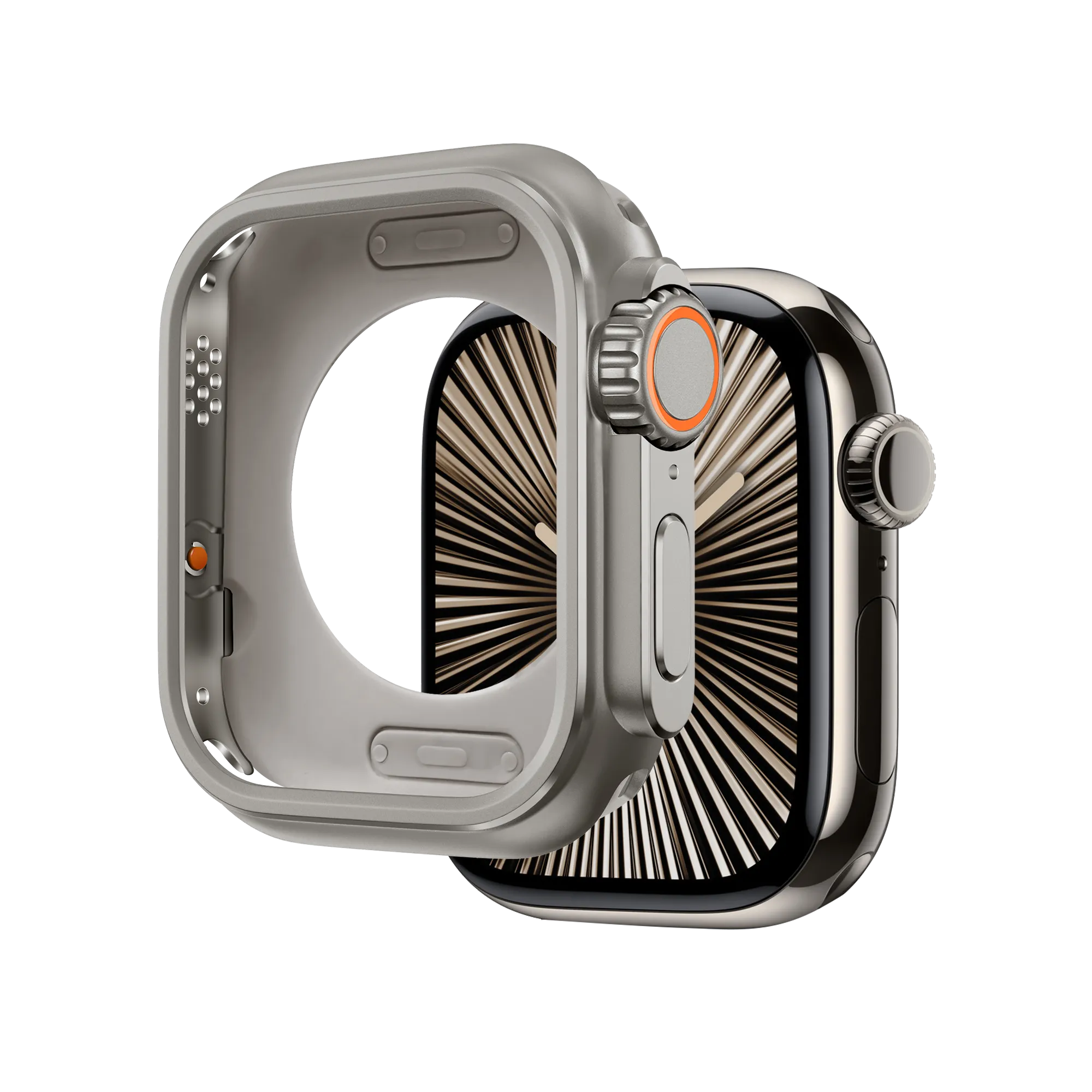 Bandz Apple Watch 7/8/9 - 45mm Metal Case (Titanium) Scratch Armor Shell