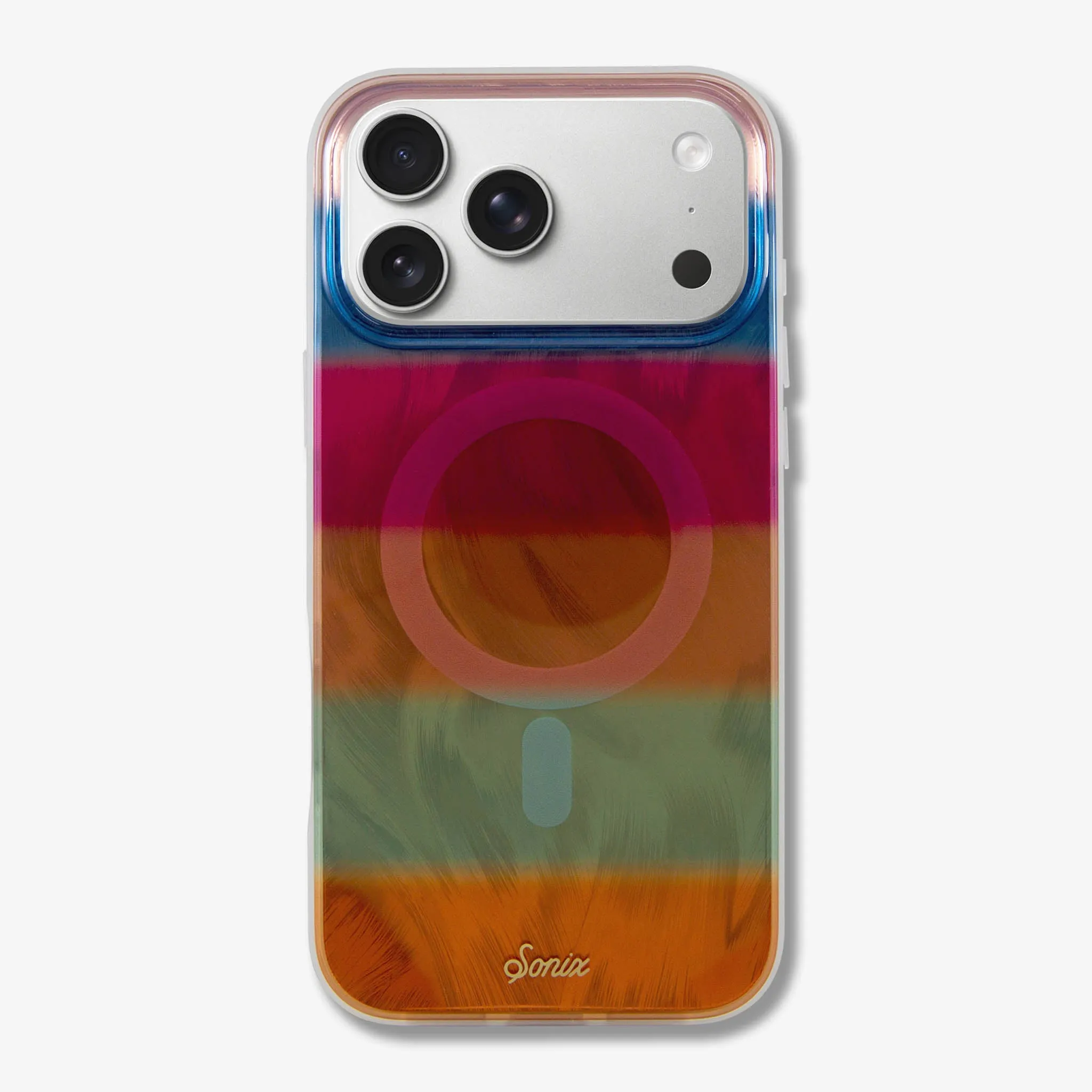 Fuzzy Sweater Stripes MagSafe? Compatible iPhone Case Fashion Accessory