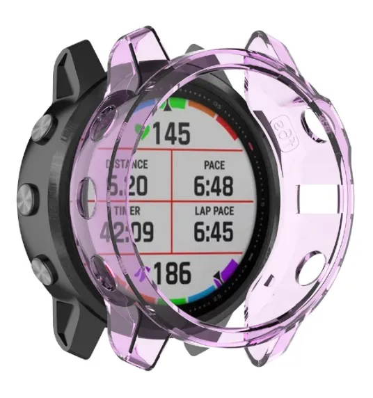 Garmin Fenix 5s TPU Case (Transparent Purple) Soft Protection