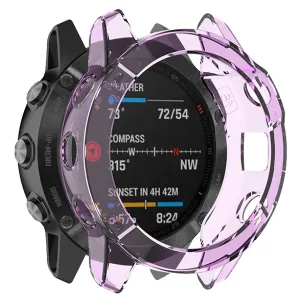 Garmin Fenix 6s TPU Case (Transparent Purple) Apple Watch Compatible