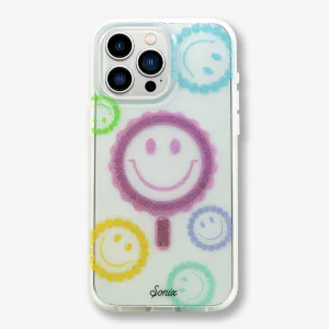 Edge Protection Smart Accessory Glitter Smiley MagSafe? Compatible iPhone Case