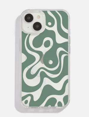 Green Abstract MagSafe iPhone Case Slim Profiled
