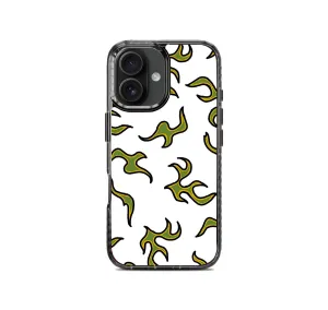 Stylish frame Shock absorption Green Flames Pattern Stride 2.0 Phone Case Cover