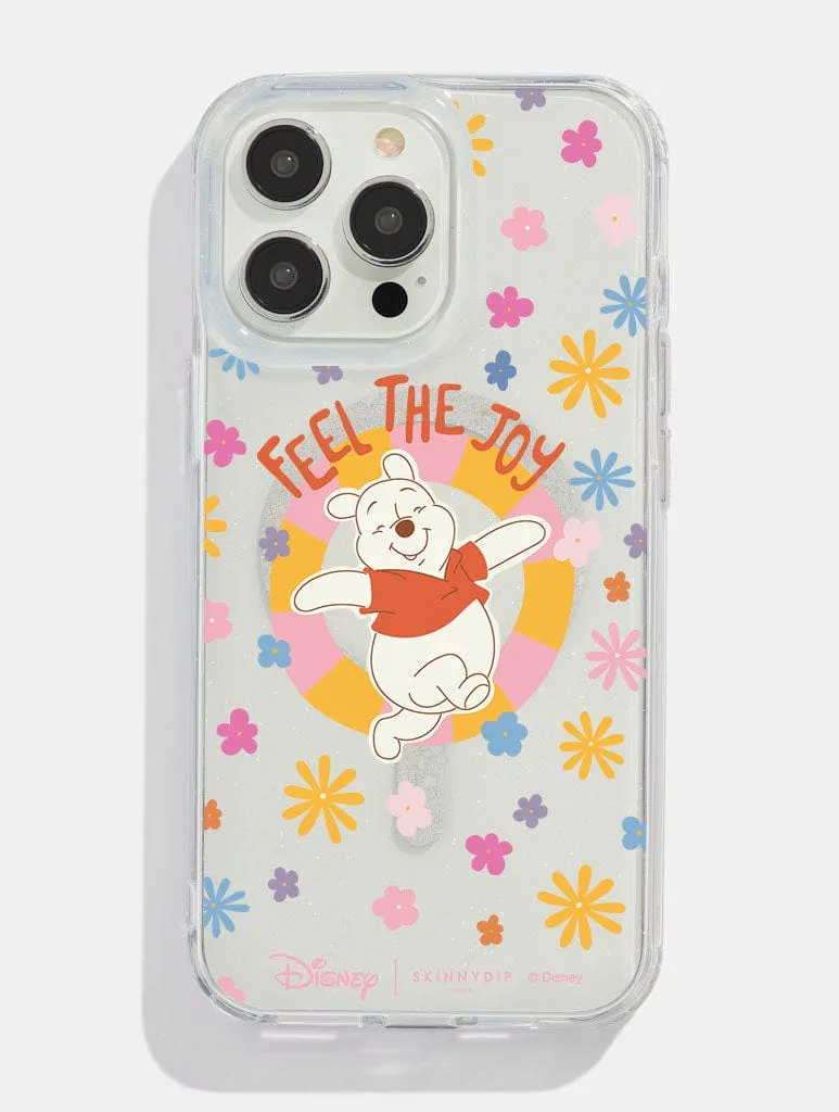 Modern Build Texture Disney Winnie The Pooh Feel The Joy Glitter MagSafe iPhone Case