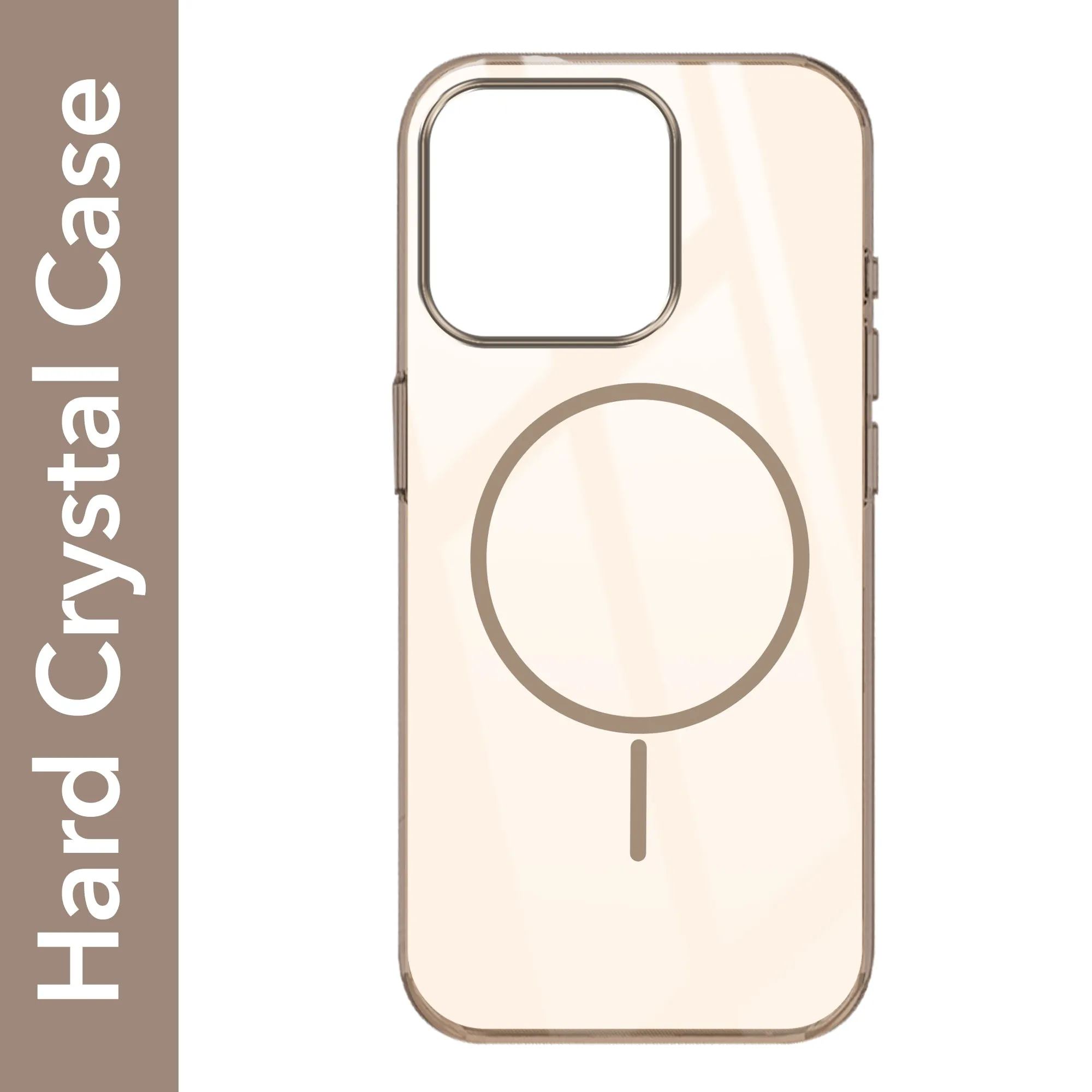 Fashion Edge Minimal Form For Apple iPhone 13 Pro Back Cover Case (Crystal Clear Case | MagSafe Wireless Charging Support | Hard Anti Yellow | Camera Protection Bump)