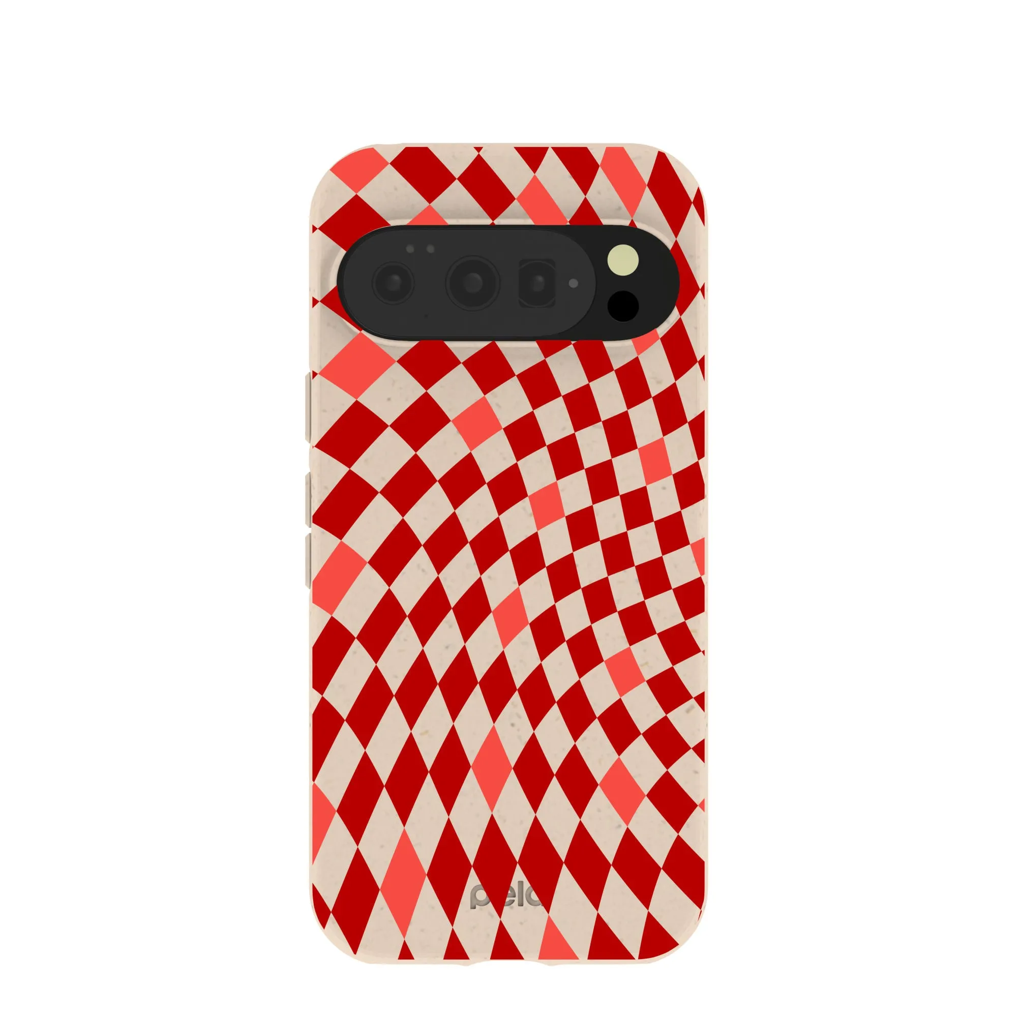 Matte Pattern Design Premium Quality Seashell Red Checks Google Pixel 10/10 Pro Case