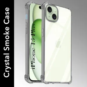 Protective Frame Clear Surface For Apple iPhone 15 Plus Back Cover (Shockproof Crystal Clear Case |  Drop & Camera Protection | Hard Polycarbonate)