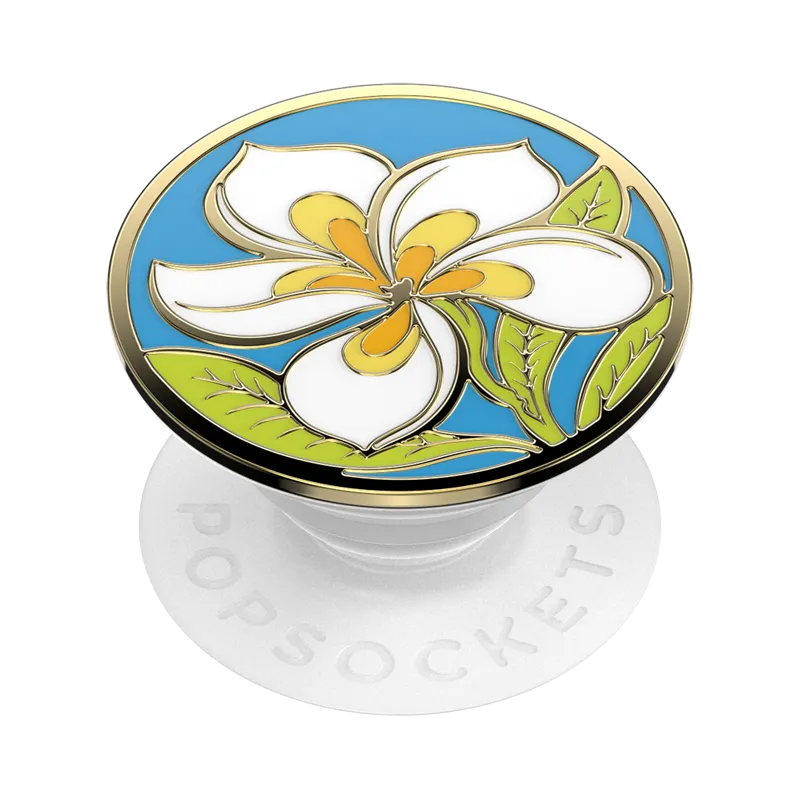 Plumeria Polished Enamel PopGrip Pop Socket Gadget Magic One Grip