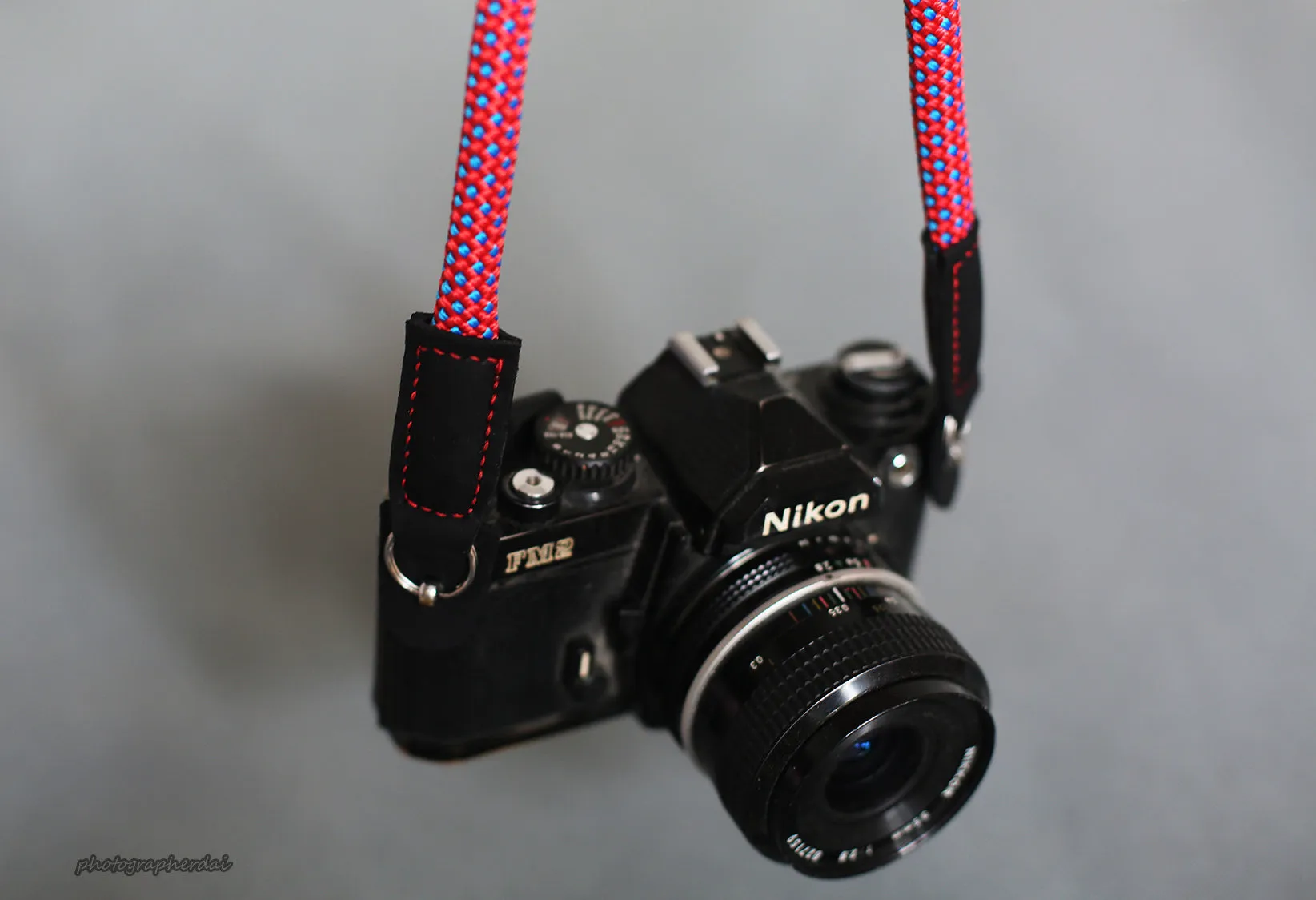 Cyclist Friendly Detachable Lanyard Handmad Camera Strap Merry Red Climbing Rope  &windmup.com