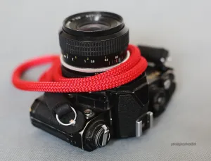 Teen Use Handmade Camera Strap Red Climbing Rope A&Windmup.com