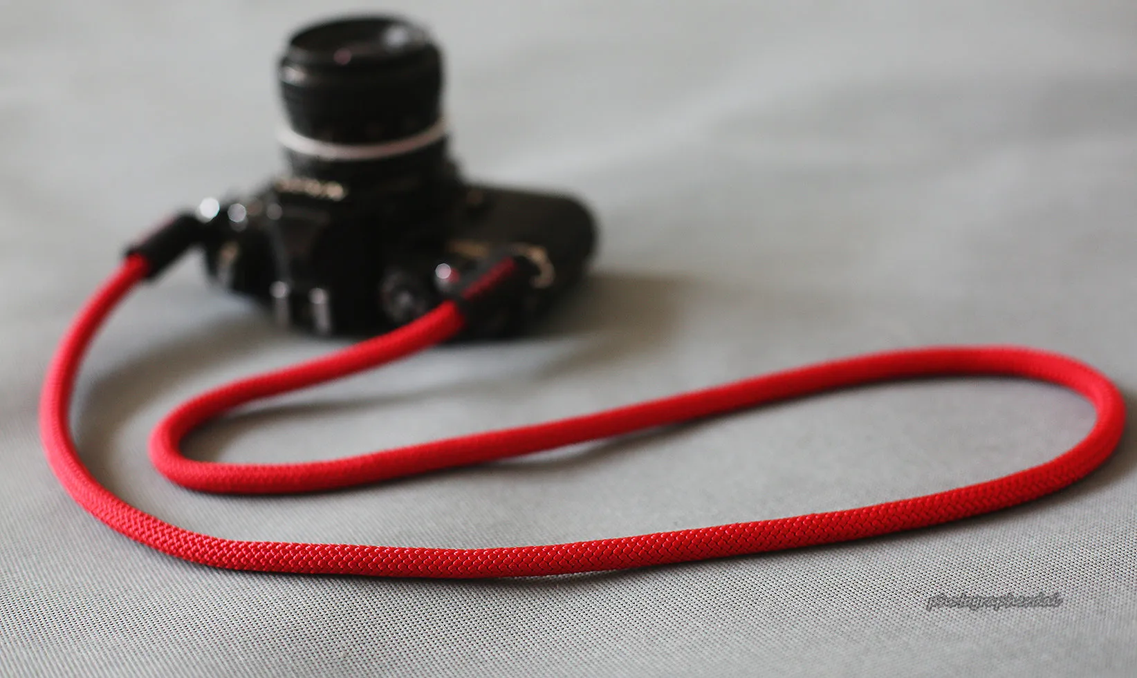 Fitness Enthusiast Braided Handmade Camera Strap Red Climbing Rope A&Windmup.com