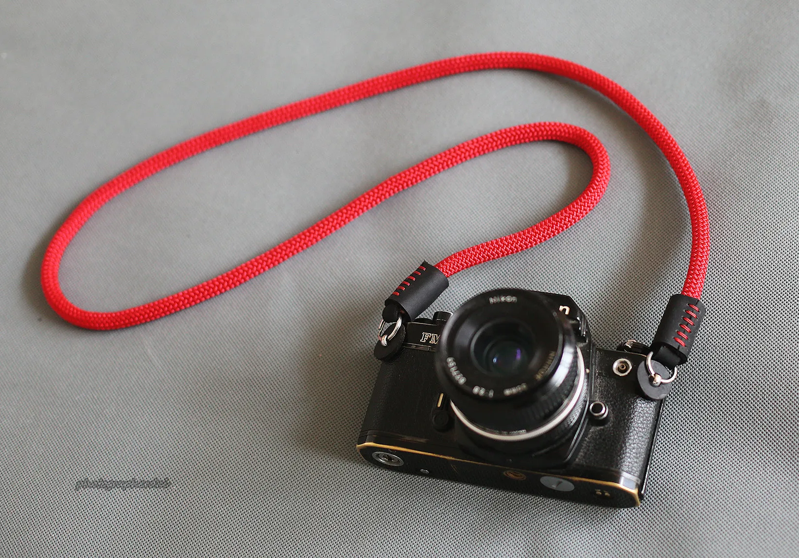 Handmade Camera Strap Red Climbing Rope A&Windmup.com Phone Safety Quick Snap