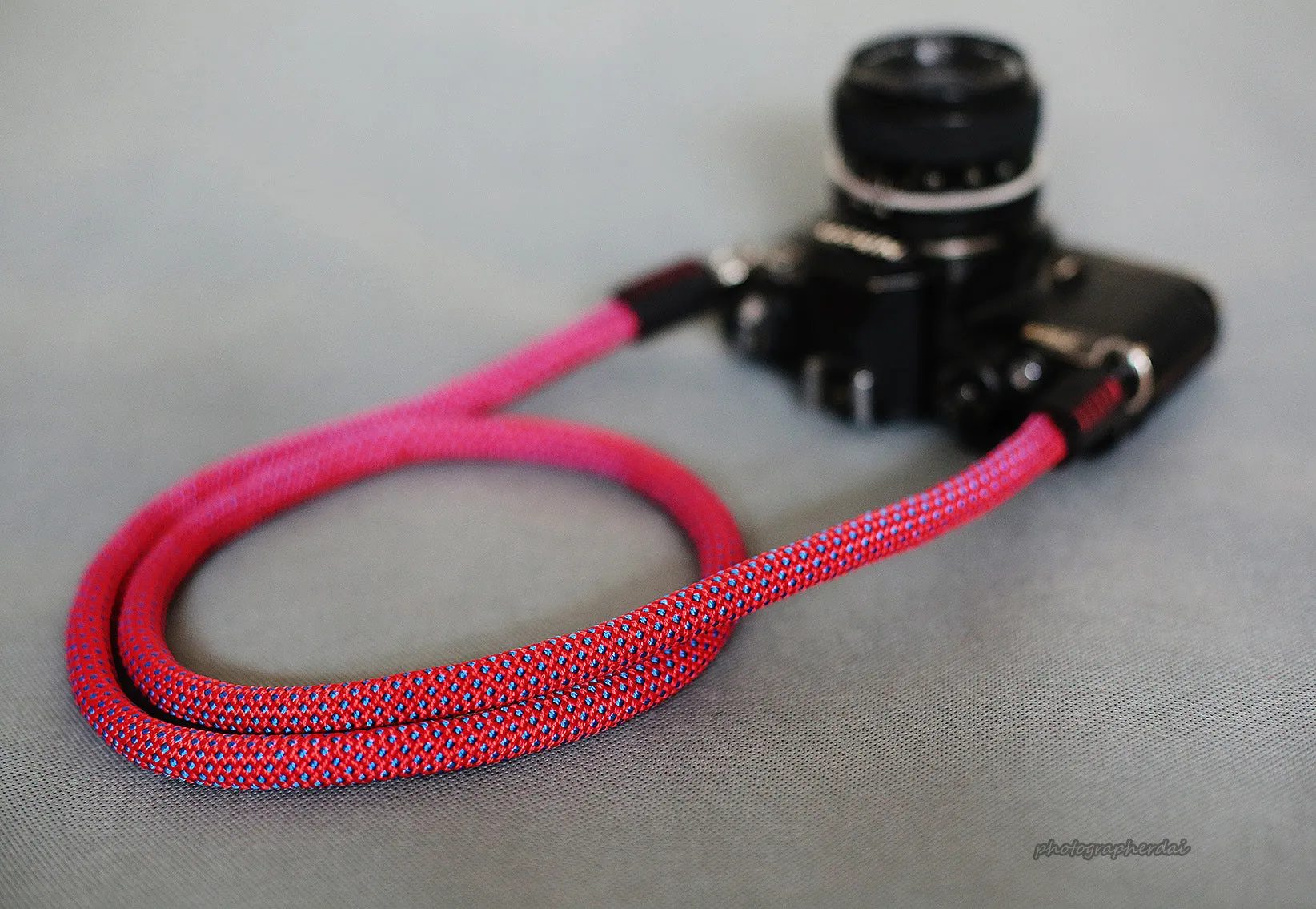 Handmade Camera Strap Red Climbing Rope &Windmup.com Unisex Lanyard snowboarding