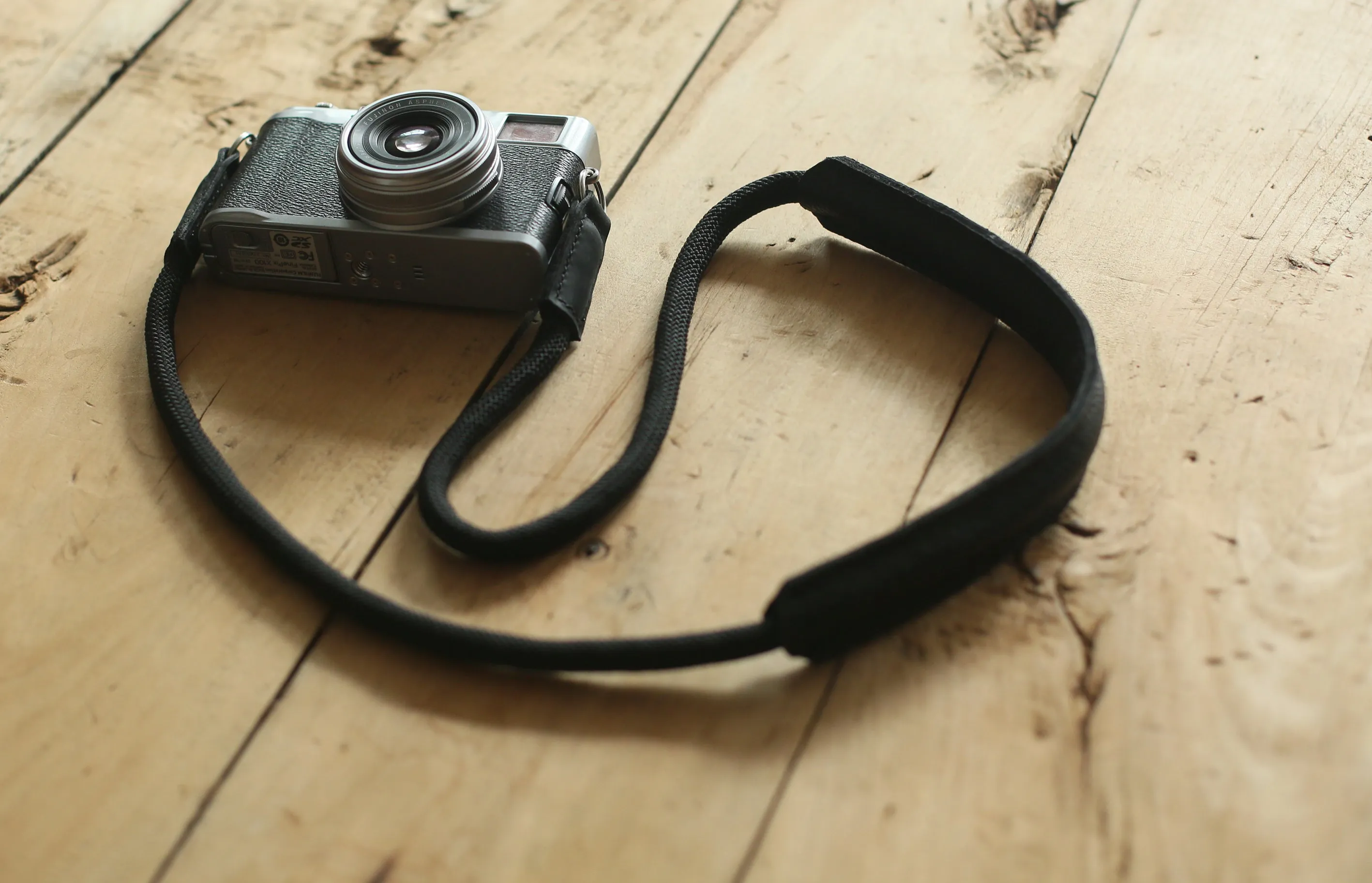 Handmade Shoulder pad  Climbing rope Camera Strap All Black &windmup.com Striped Strap