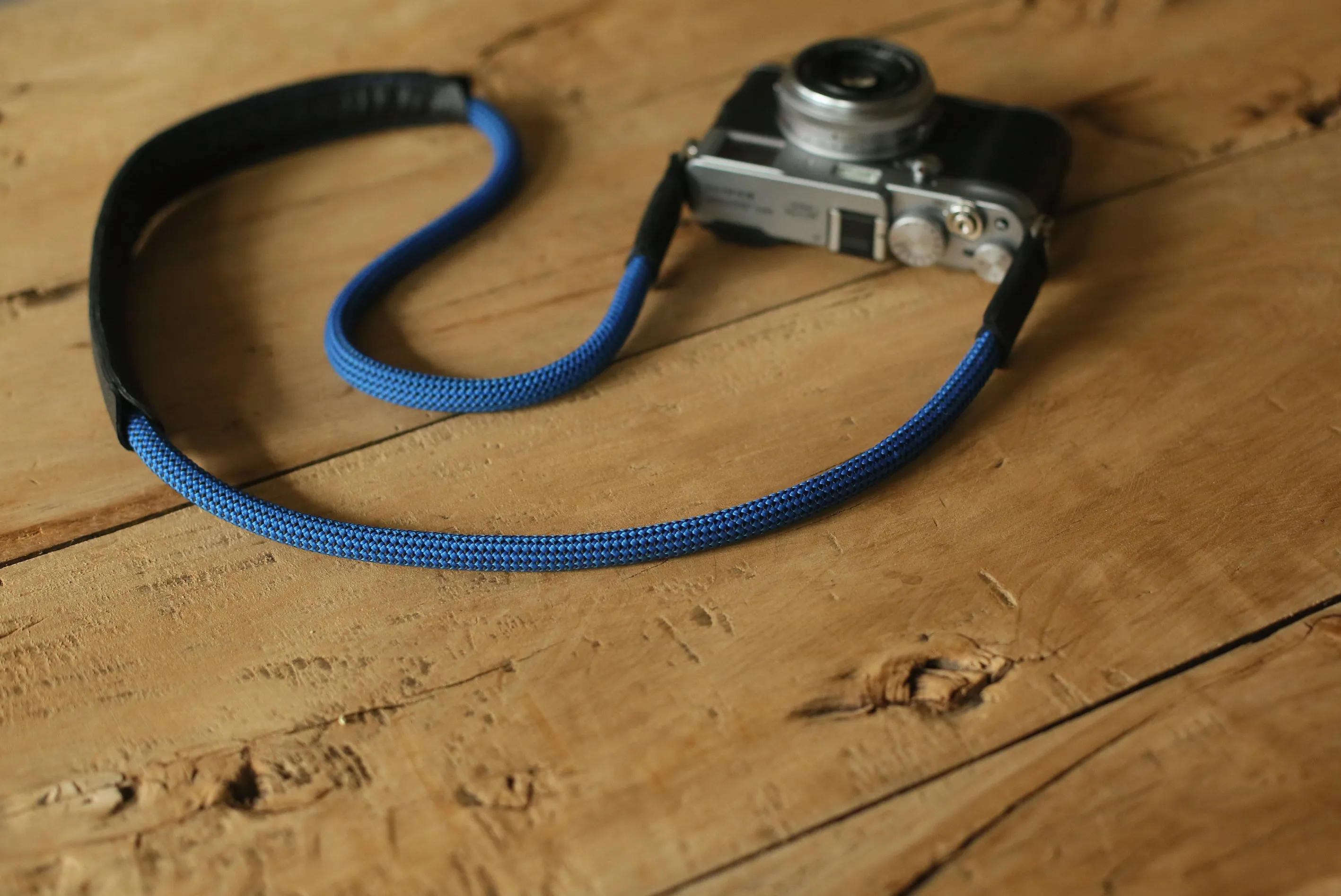 Handmade Shoulder pad  Climbing rope Camera Strap Blue &windmup.com Indoor Band