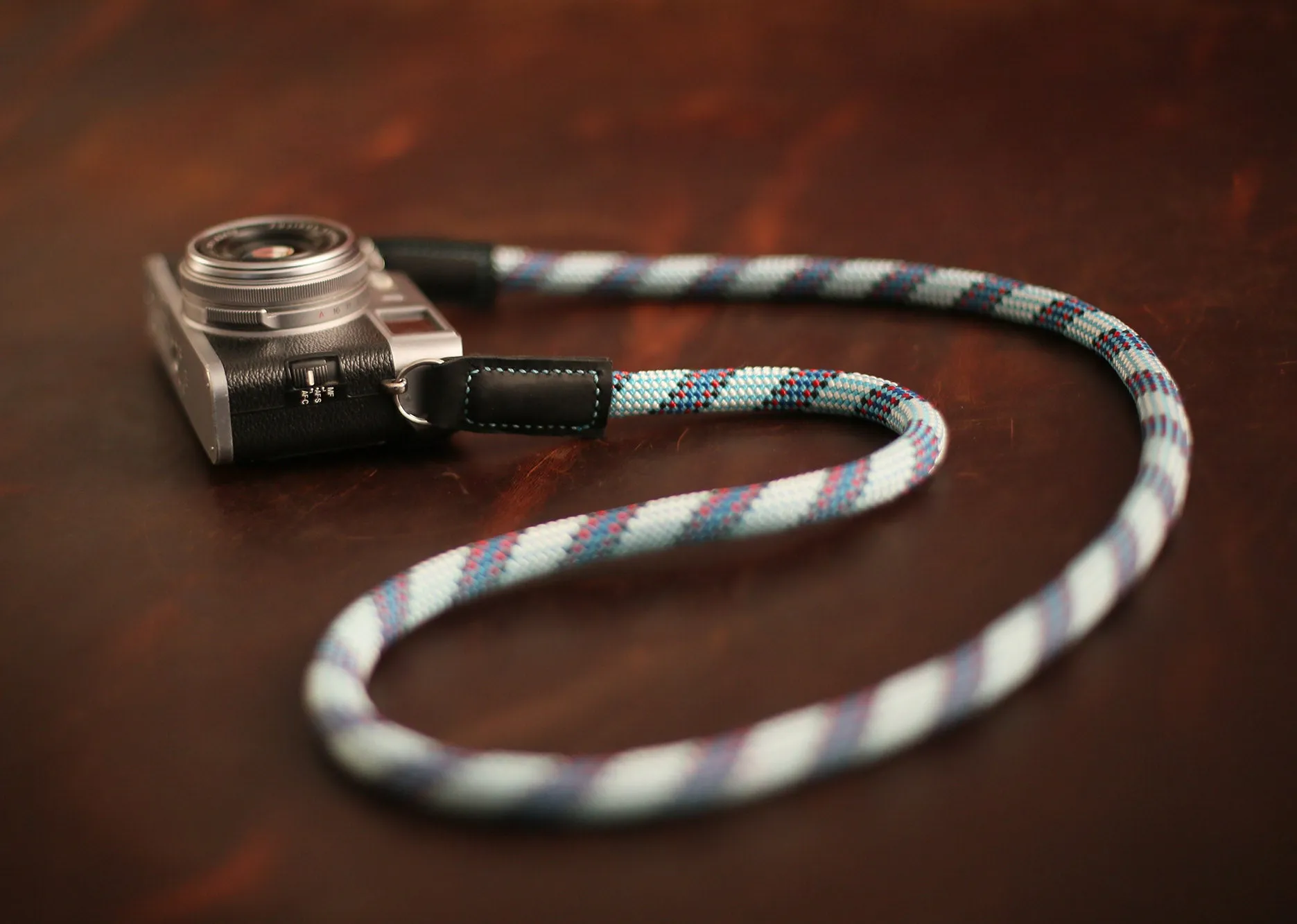 Fashion Forward Colorful option Windmup Blue Pattern Rope Camera Strap