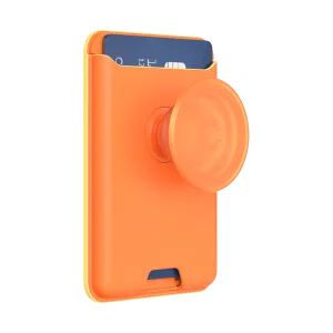 Portable Snap Grab Compact Slot Organizer Cantaloupe Softgoods PopWallet  for MagSafe