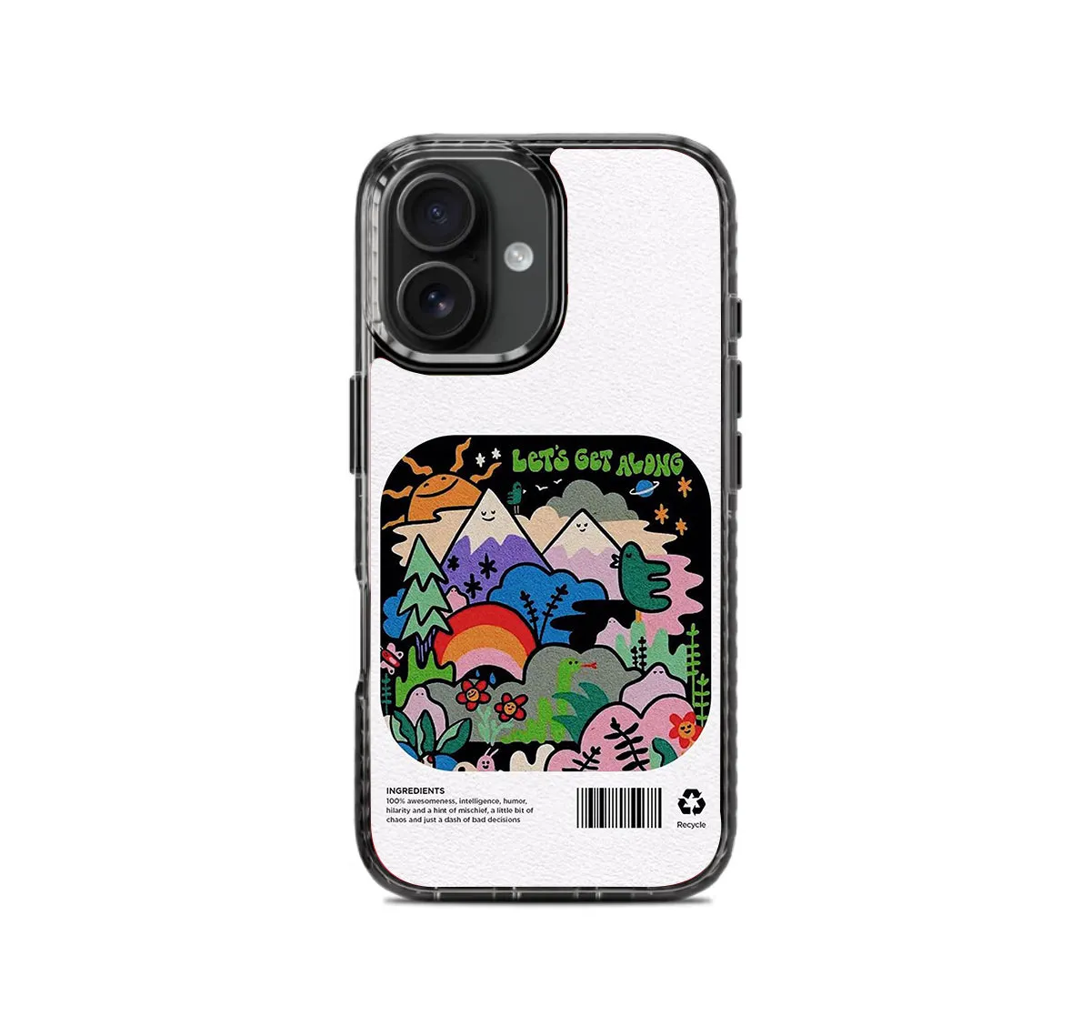 Durable Layer Matte Pattern Design Happiness Abstract Stride 2.0 Phone Case Cover