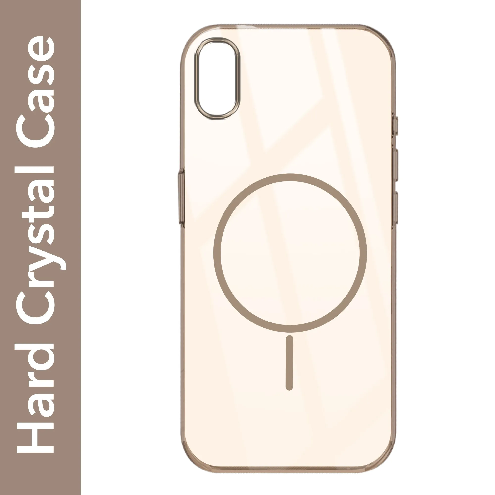 For Apple iPhone XR Back Cover Case (Crystal Clear Case | MagSafe Wireless Charging Support | Hard Anti Yellow | Camera Protection Bump) Stylish frame Durable Coating