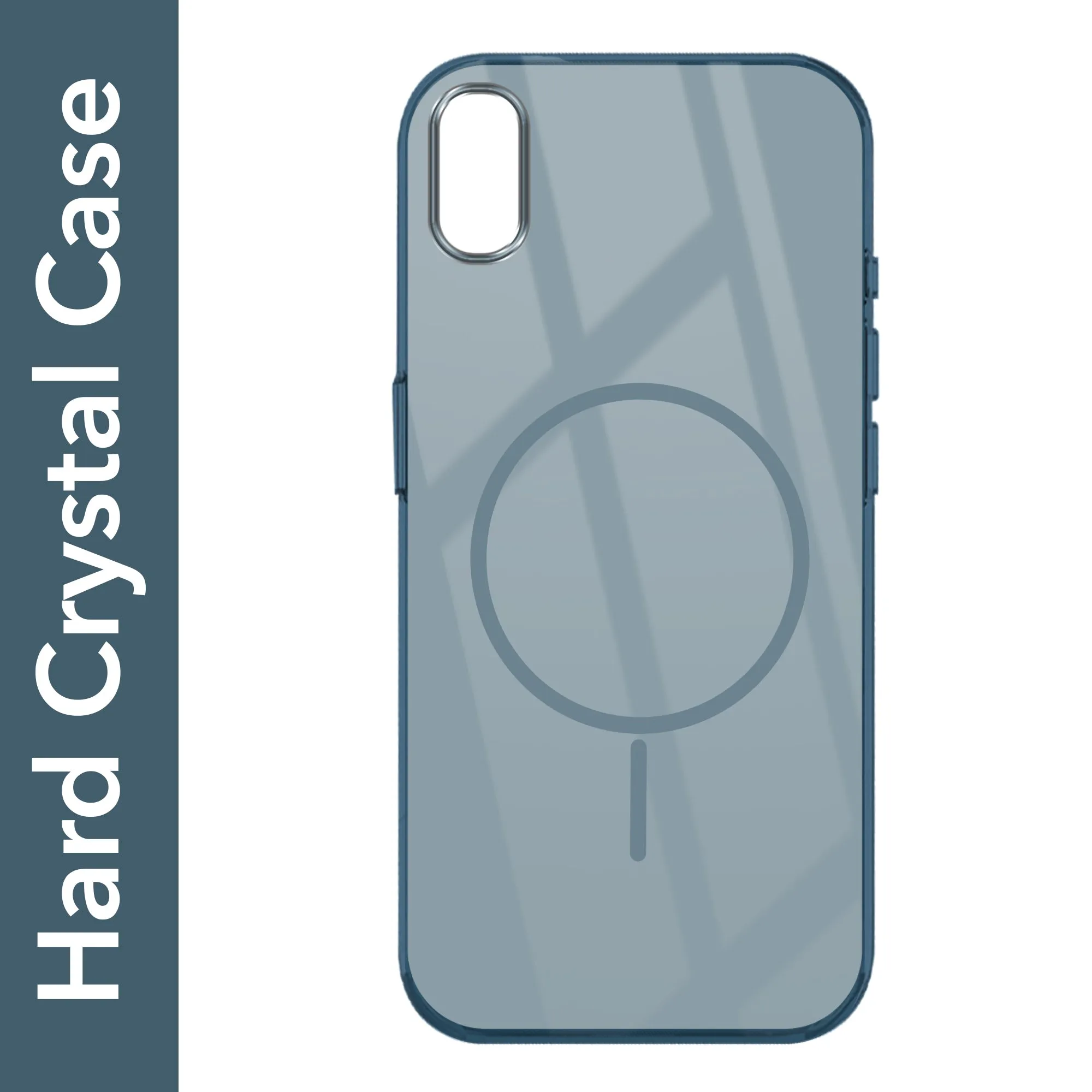 For Apple iPhone XR Back Cover Case (Crystal Clear Case | MagSafe Wireless Charging Support | Hard Anti Yellow | Camera Protection Bump) Handheld device Daily Durability