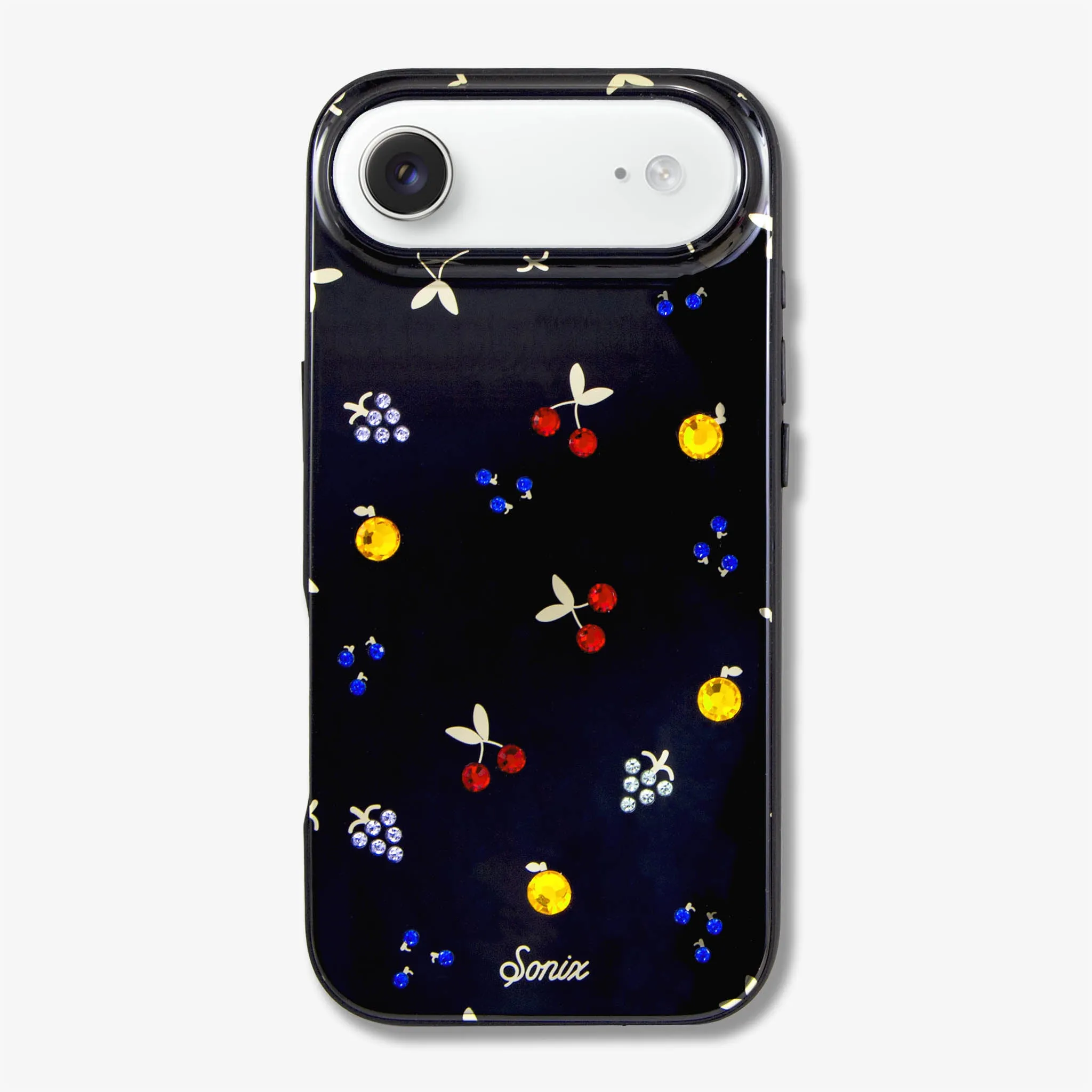 Creative Style Fruit Gems iPhone Case - Black