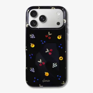 Printed Artwork Fruit Gems iPhone Case - Black