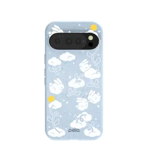 Portable Grip Powder Blue Fluffy Flower Google Pixel 10/10 Pro Case