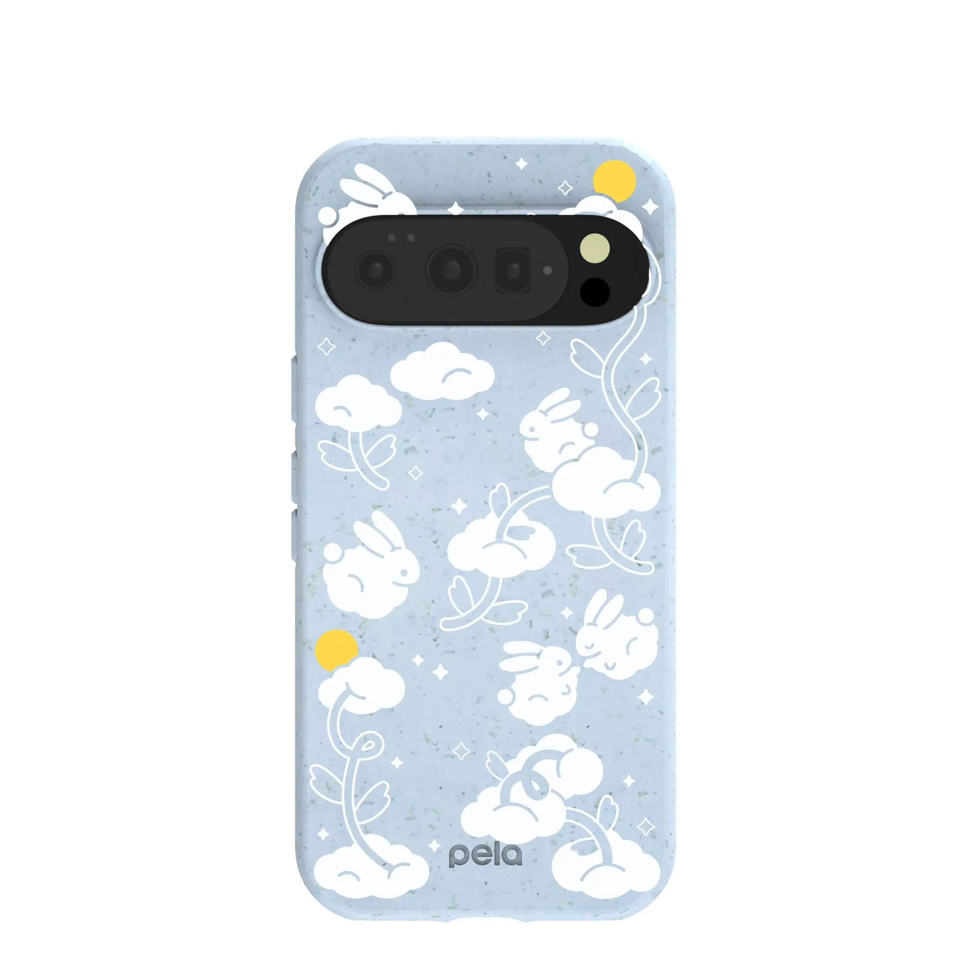 Portable Grip Powder Blue Fluffy Flower Google Pixel 10/10 Pro Case