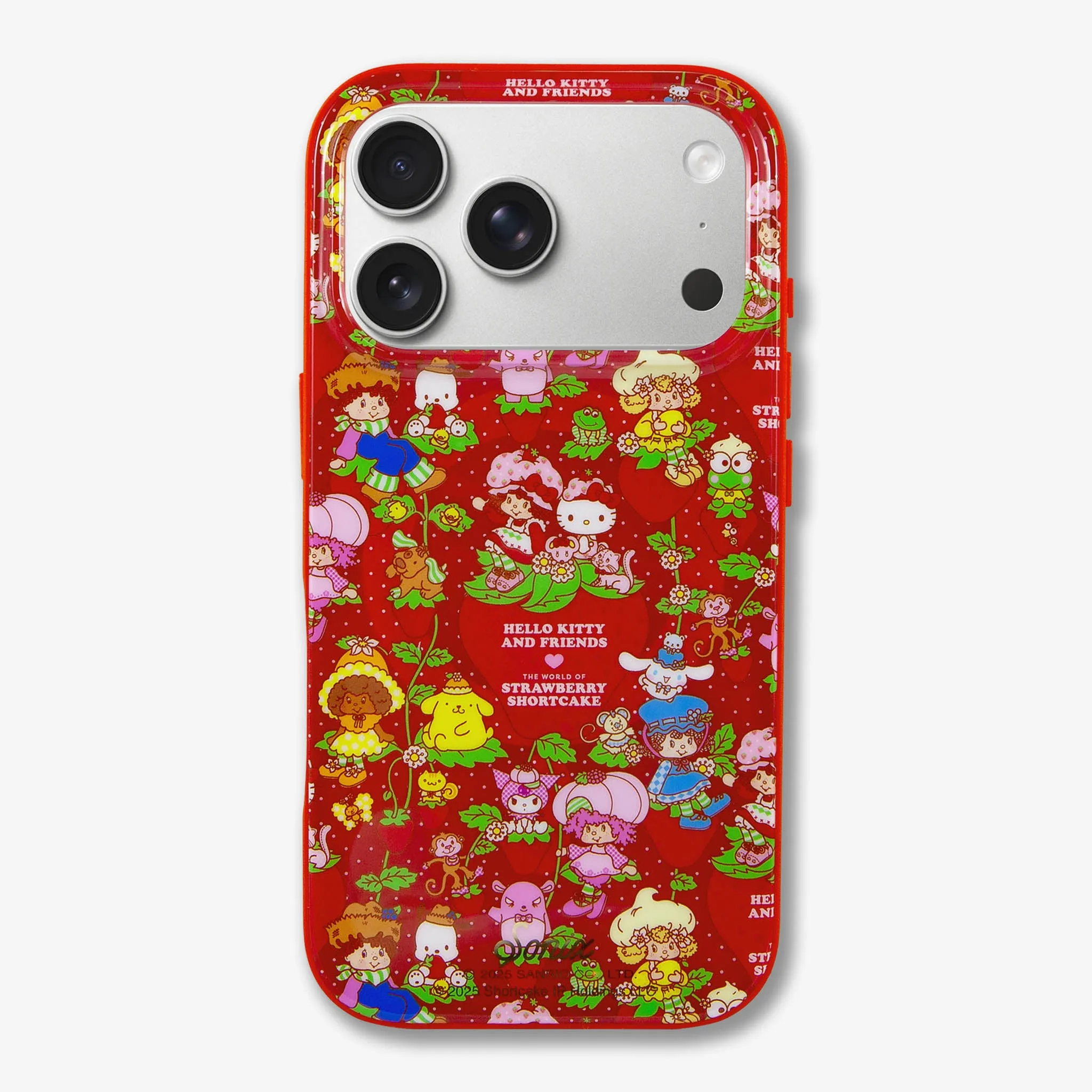 Smooth Texture Pattern Water Resistant Hello Kitty? & Friends x Strawberry Shortcake? MagSafe? Compatible iPhone Case