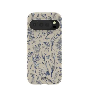 London Fog Indigo Bouquet Google Pixel 10/10 Pro Case Vibrant pattern Urban Minimalism