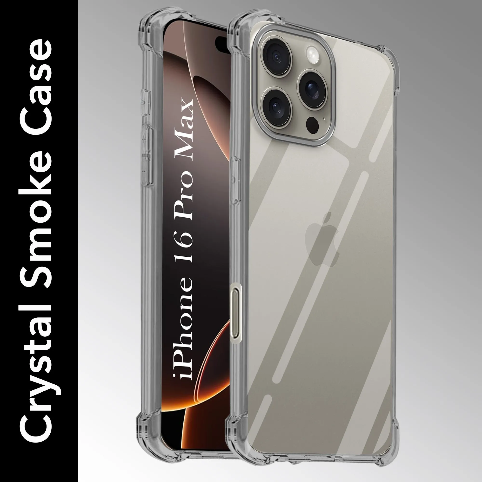 For Apple iPhone 16 Pro Max Back Cover (Shockproof Crystal Clear  Case |  Drop & Camera Protection | Hard Polycarbonate) Modern Function Everyday Use