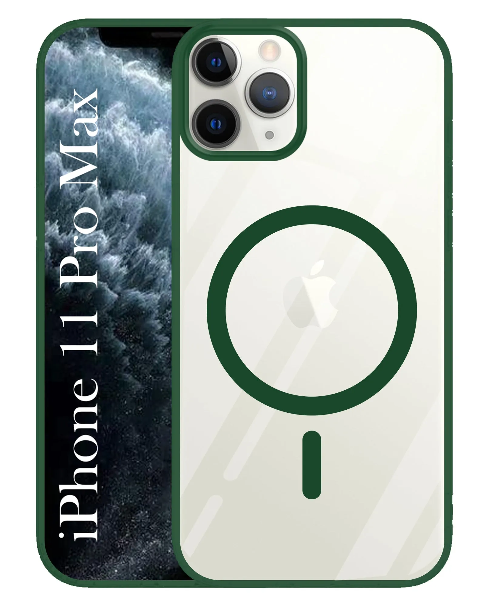 Drop Protection Everyday Accessory For Apple iPhone 11 Pro Max  Back Cover Case (MagSafe Compatible Wireless Charging | Hybrid Camera Bump Protection | Shockproof Polycarbonate Material)