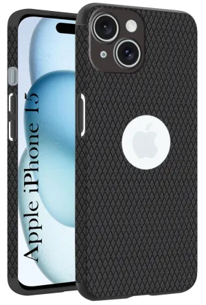 Marble finish For Apple iPhone 15 Back Cover Case (Liquid Silicone | Side Grip | Camera Protection)