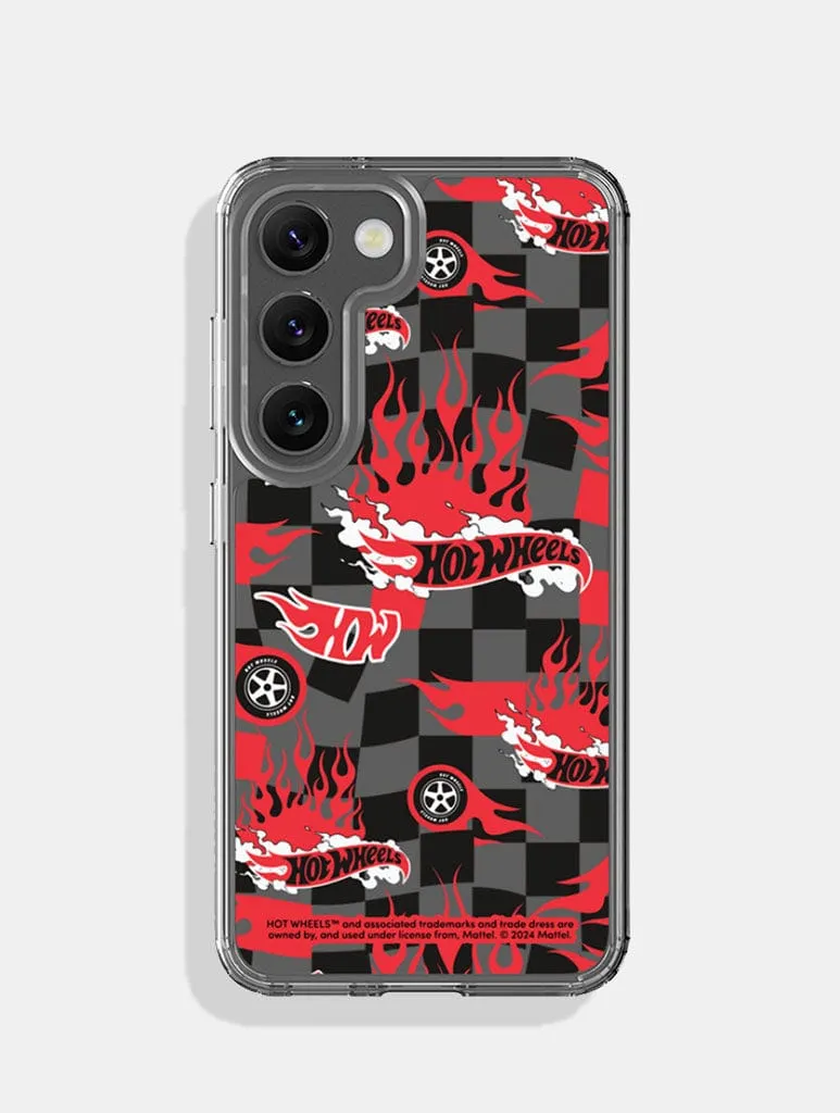 Hot Wheels x Skinnydip Check Android Case Cushioned Edge