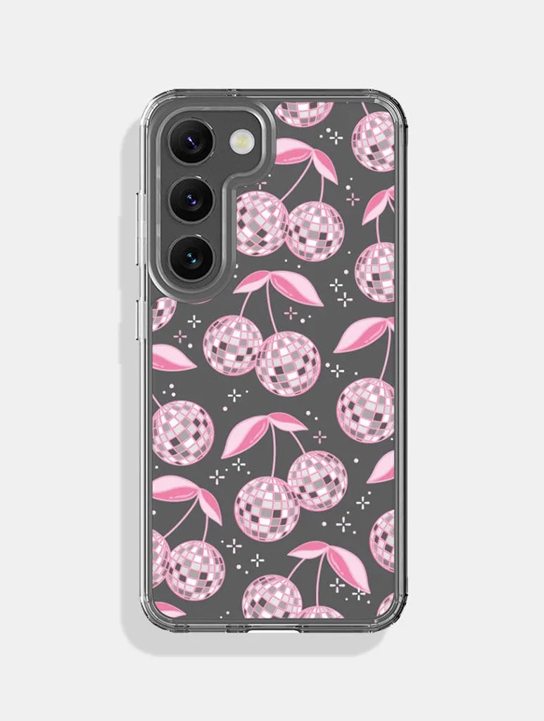 Disco Cherries Pink Android Case Grip Enhanced Strong Outline