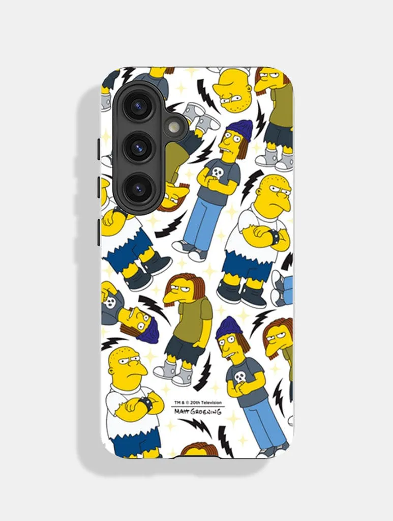 Matte Feel Texture Sleek Profile The Simpsons Bart Simpson Sticker Ultra Protective Android Case