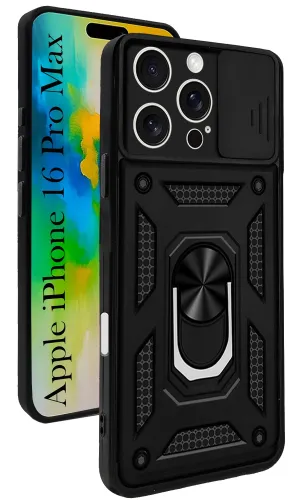 Protective Structure For Apple iPhone 16 Pro Max Back Cover Case (Hybrid Dual Armor Polycarbonate)