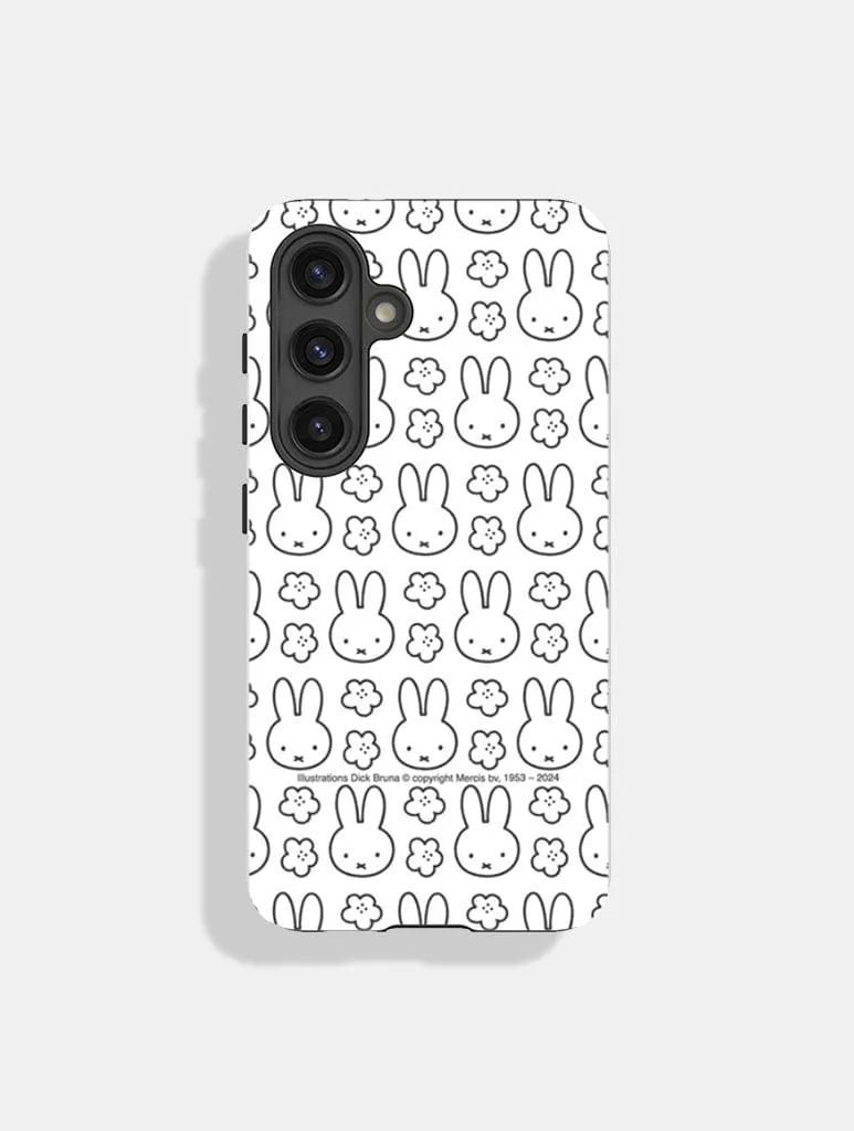Miffy x Skinnydip Miffy Blossom Ultra Protective Android Case Stylish Texture Premium Texture Design